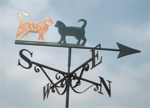 Larry Cat and Kitten Artist Painted