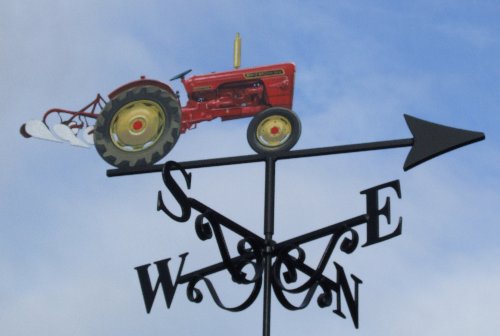 David brown tractor weather vane with a plough artist painted right side