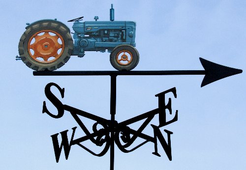 Fordson E1A Major tractor right side painted in blue weathervane top