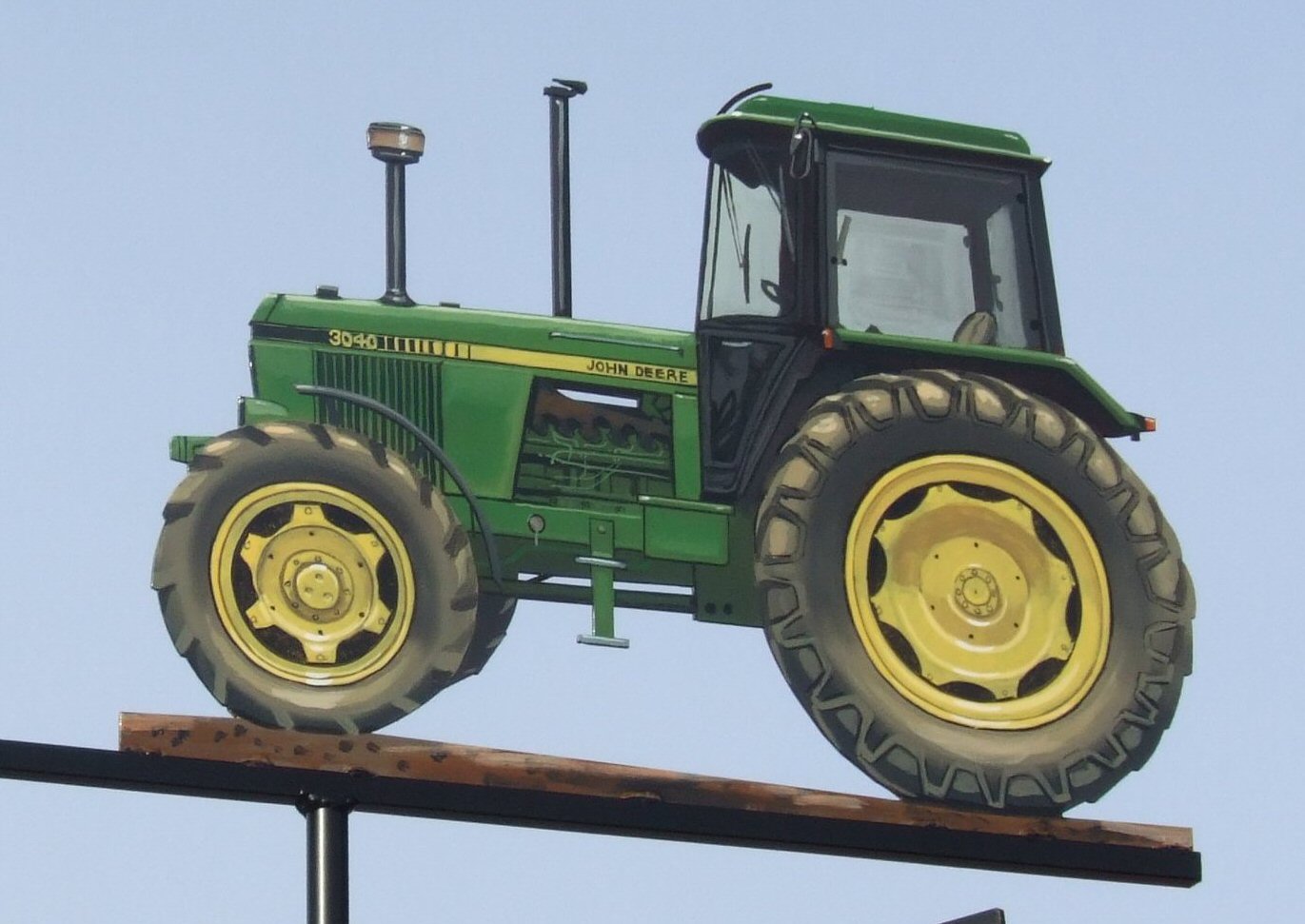 John Deere 3040 weather vane hand painted in green left side