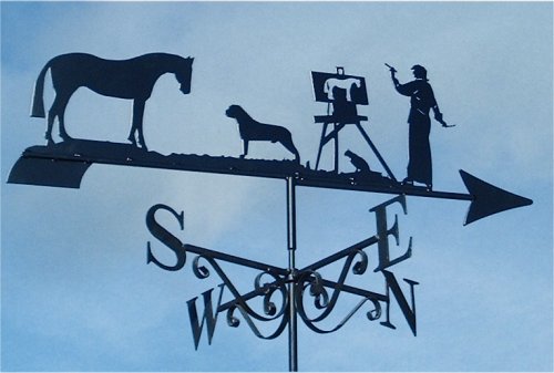 Artist with Horse & Dog