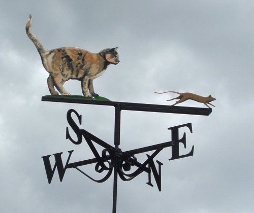 Tiddles Cat and Mouse Artist Painted