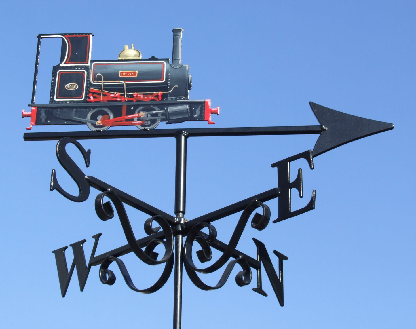 Hunslet train painted weathervane