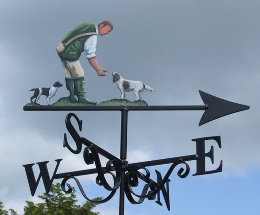 Man & 2 Springers Artist Painted