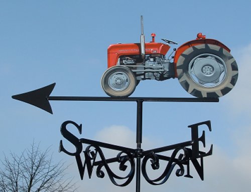 Massey Ferguson weather vane hand painted left
