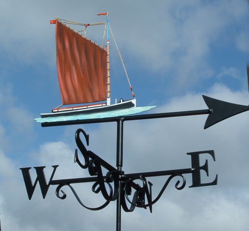 Wherry Red Sails Artist Painted