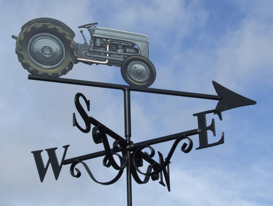A hand painted weathervane of tractor 1948 grey colour