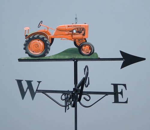 Allis charmers tractor weather vane artist painted in red rh side