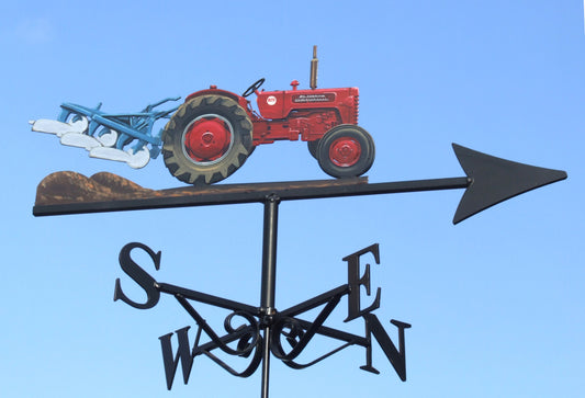 International tractor weathervane with a plough hand painted