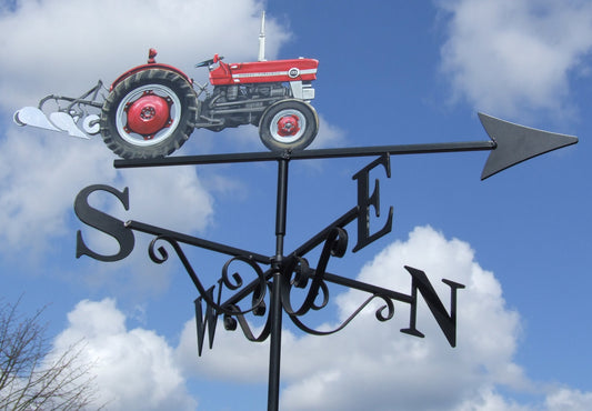 Massey Ferguson 135 and plough weather vane hand painted right side
