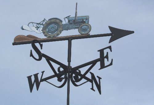 Ted 20 plough hand painted weathervane right side blue