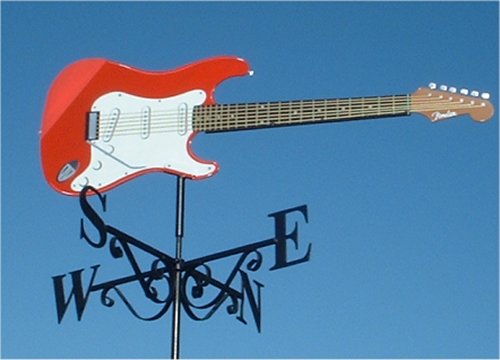 Fender Electric Guitar Red White Artist Painted