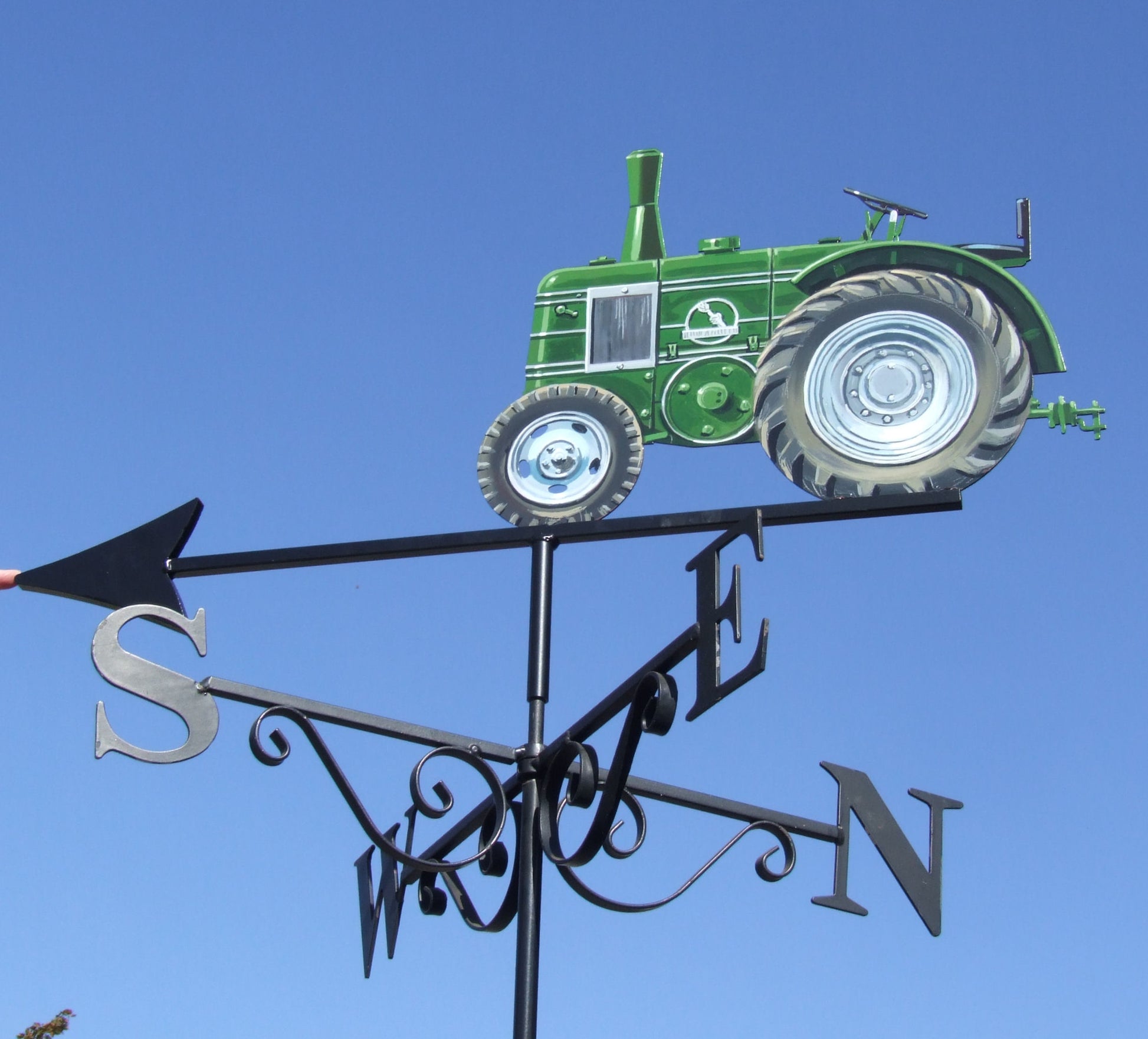 Field Marshall tractor hand painted green left side weather vane