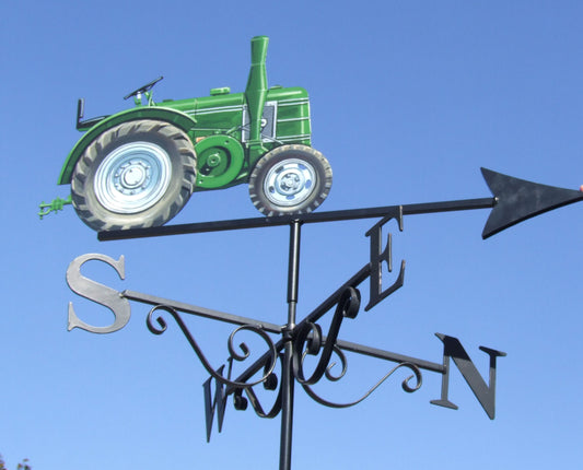 Field Marshall tractor right hand painted green weather vane