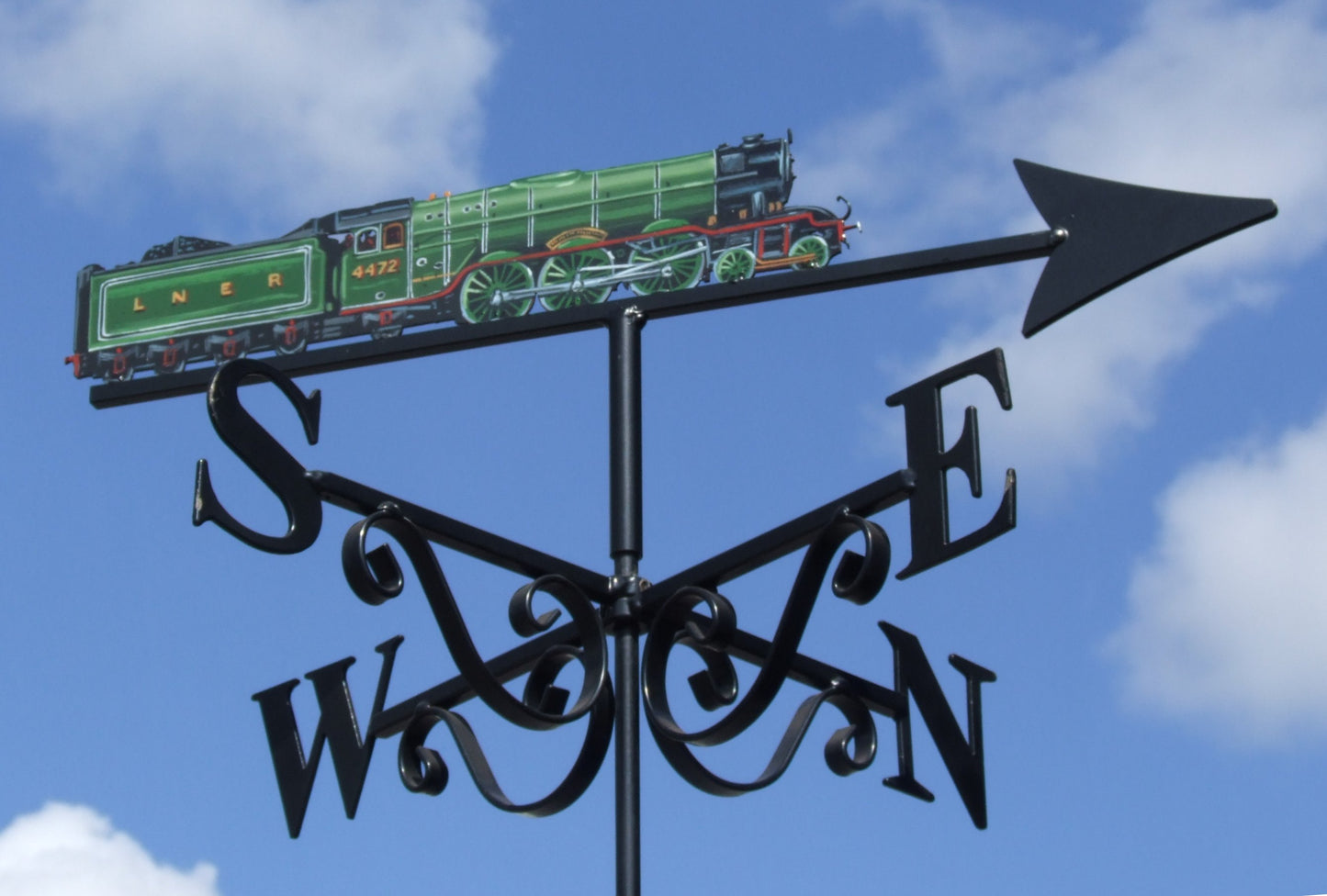 Flying Scotsman locomotive train weathervane painted