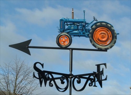 Fordson tractor painted weather vane left side