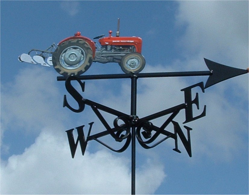 Massey Ferguson with plough hand painted weather vane