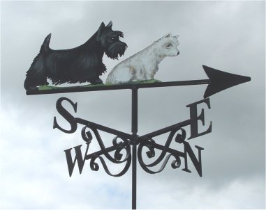 Scottie & Westie Artist Painted