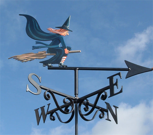 Witch hand painted weathervane